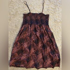 PINKERTON blue pink knee length sleeveless dress large l